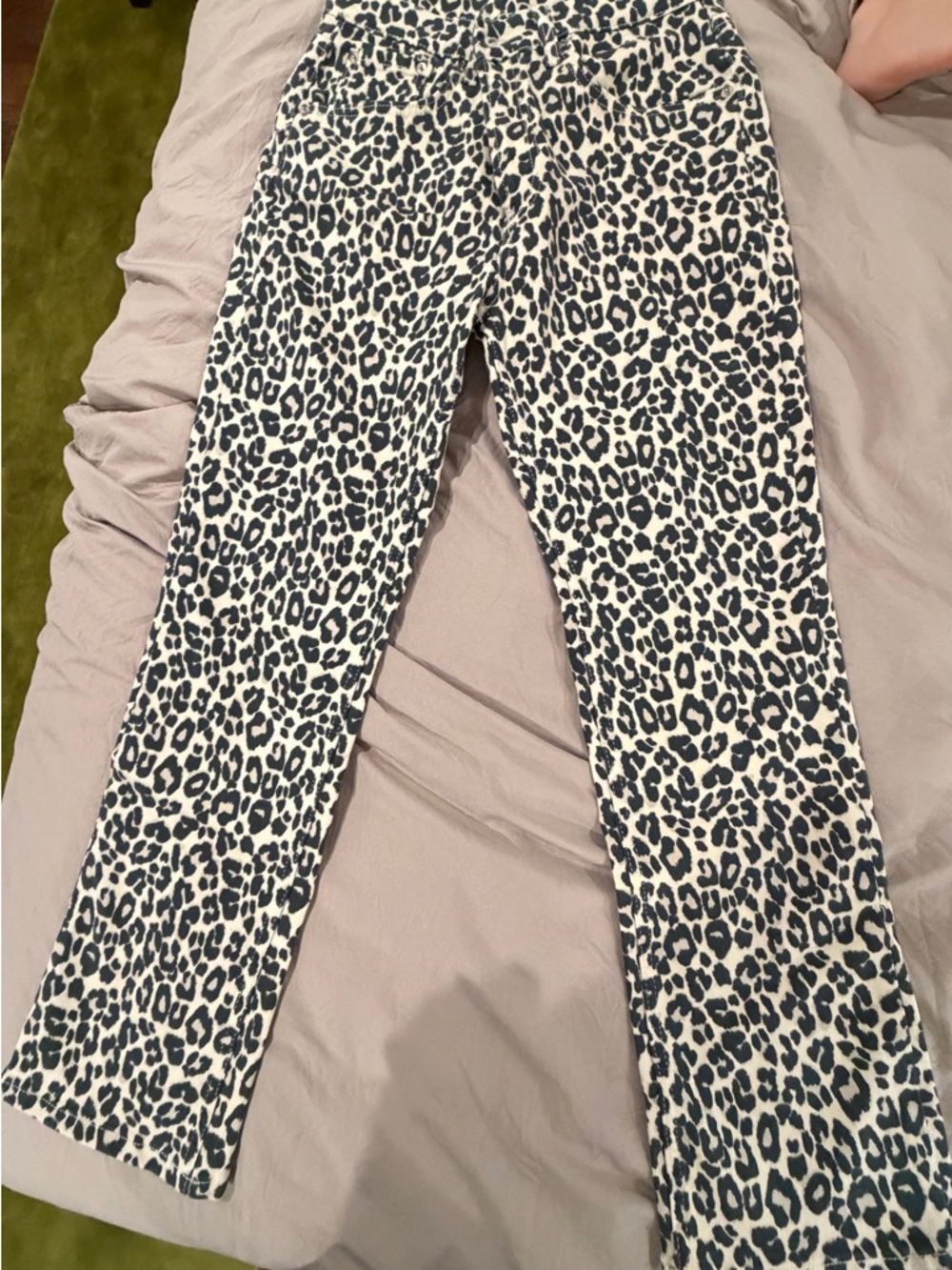 Zara Black and Cream Leopard Jeans